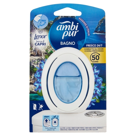 Ambi Pur Bagno Profumatore per Ambienti Elimina e Previene gli Odori, Brezza di Capri 7,5 ml